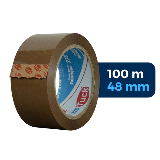 48 mm x 100 m - Cinta de Empaque 38 Micras Canela (Tuk 278)