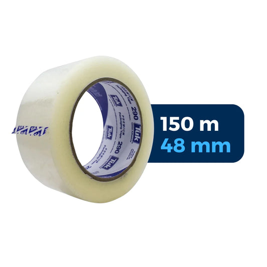 48 mm x 150 m - Cinta de Empaque Mediano para Alimentos Transparente (Tuk 290)