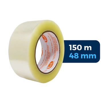 48 mm x 150 m - Cinta de Empaque Uso Comercial Transparente (Tuk 182)