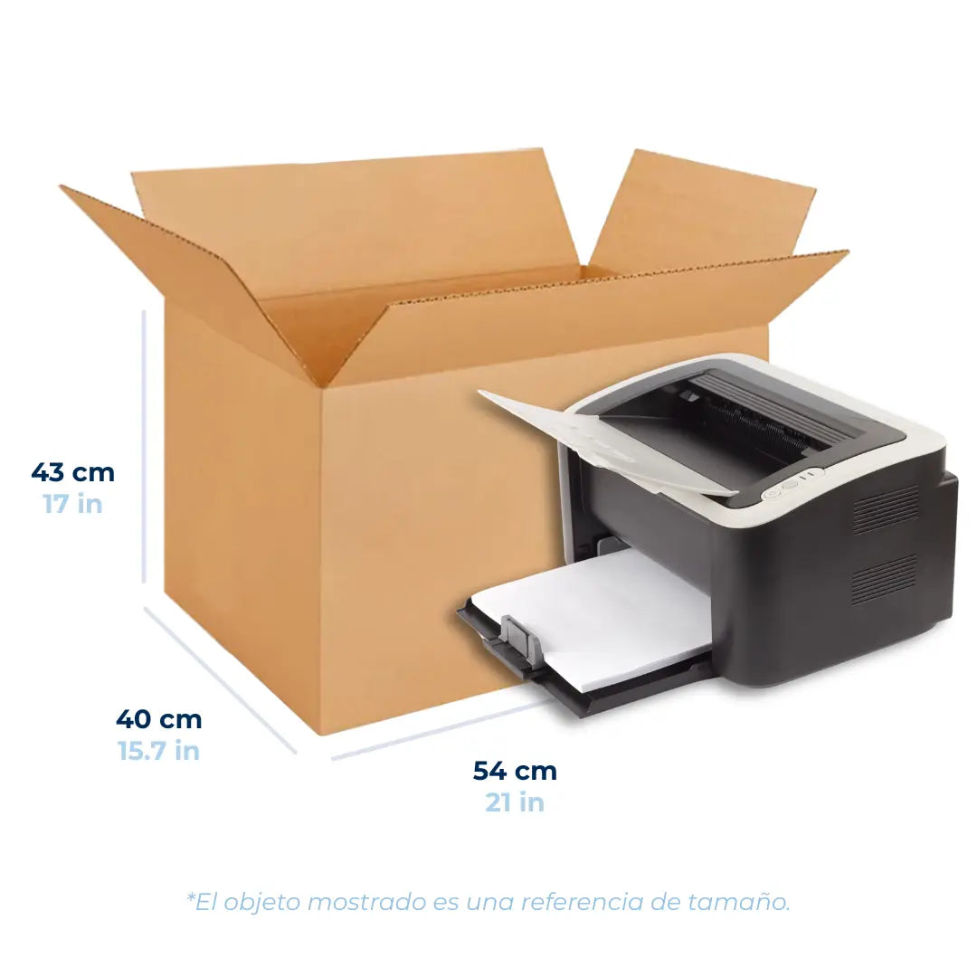 Caja de cartón para envíos kraft color café  54 x 40 x 43 cm