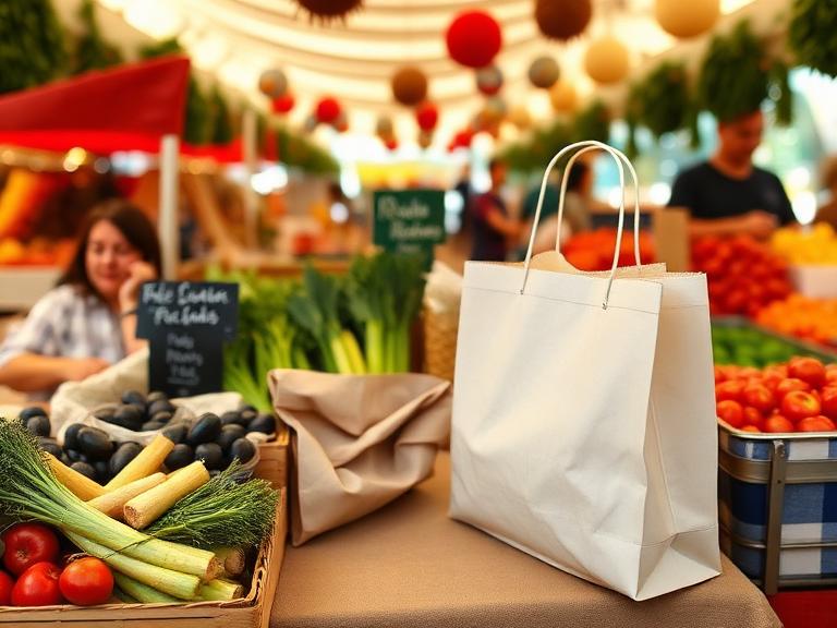 Bolsas de Papel con Asa para Compras