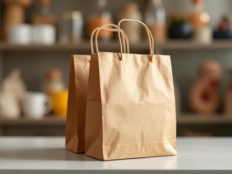 Bolsas de Papel con Asa para Compras