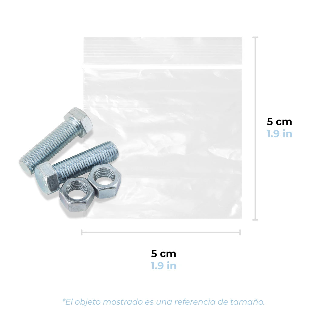 5 x 5 cm - Bolsas de Plástico con Cierre Ziploc