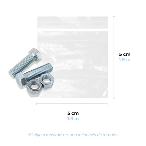 5 x 5 cm - Bolsas de Plástico con Cierre Ziploc | Paquete de 1000 | Transparente | Tipo Ziploc