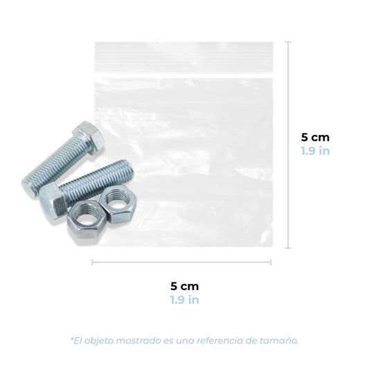 5 x 5 cm - Bolsas de Plástico con Cierre Ziploc | Paquete de 1000 | Transparente | Tipo Ziploc