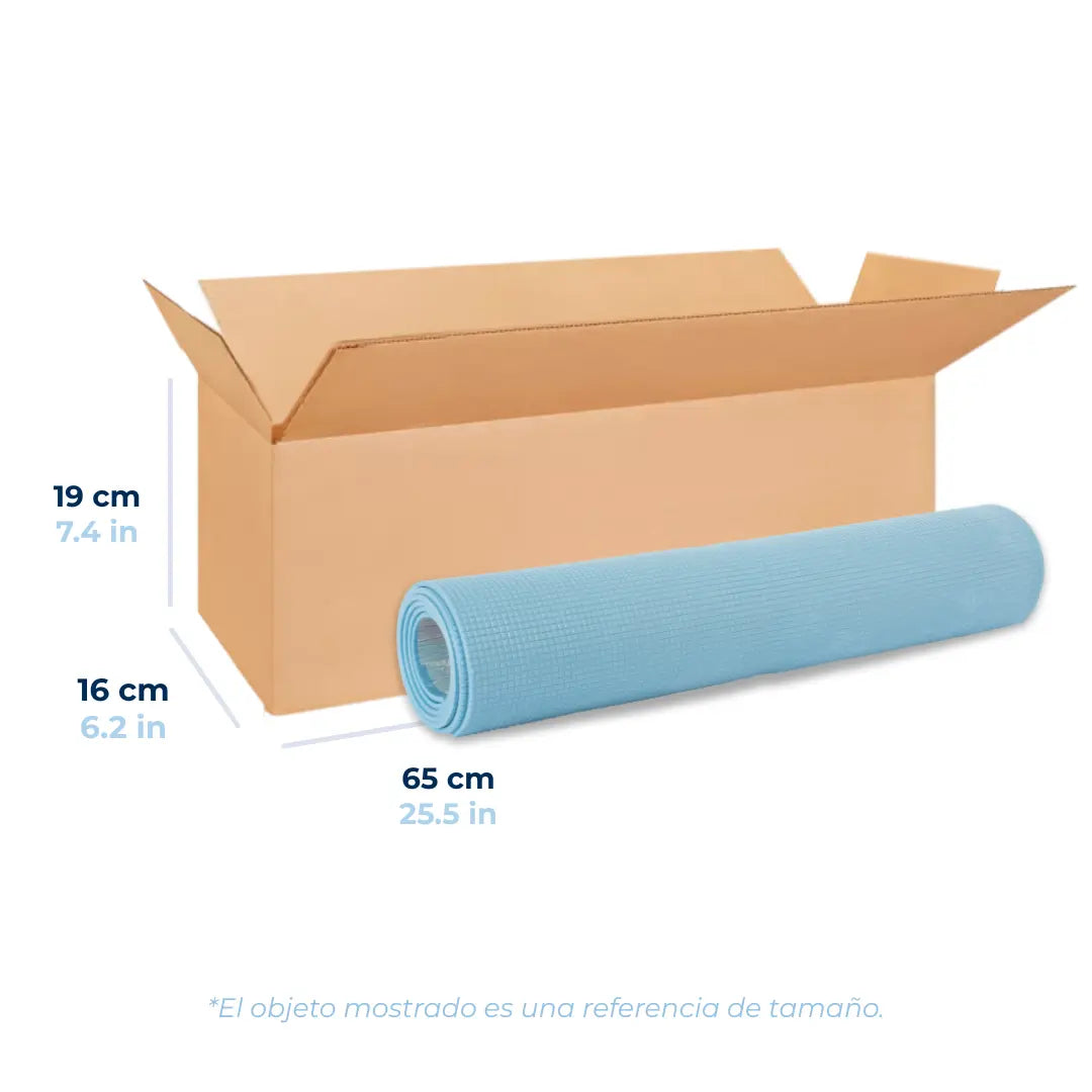 Caja de cartón para envíos kraft color café 65 x 16 x 19 cm