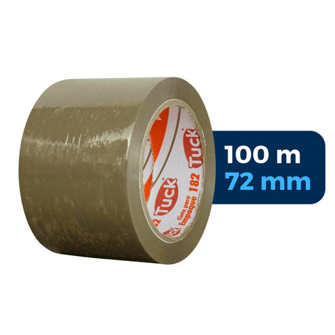 72 mm x 100 m - Cinta de Empaque Uso Comercial Canela (Tuk 182)