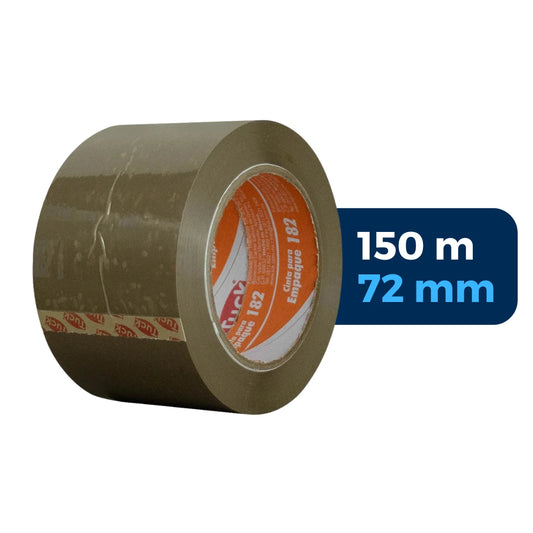 72 mm x 150 m - Cinta de Empaque Uso Comercial Canela (Tuk 182)