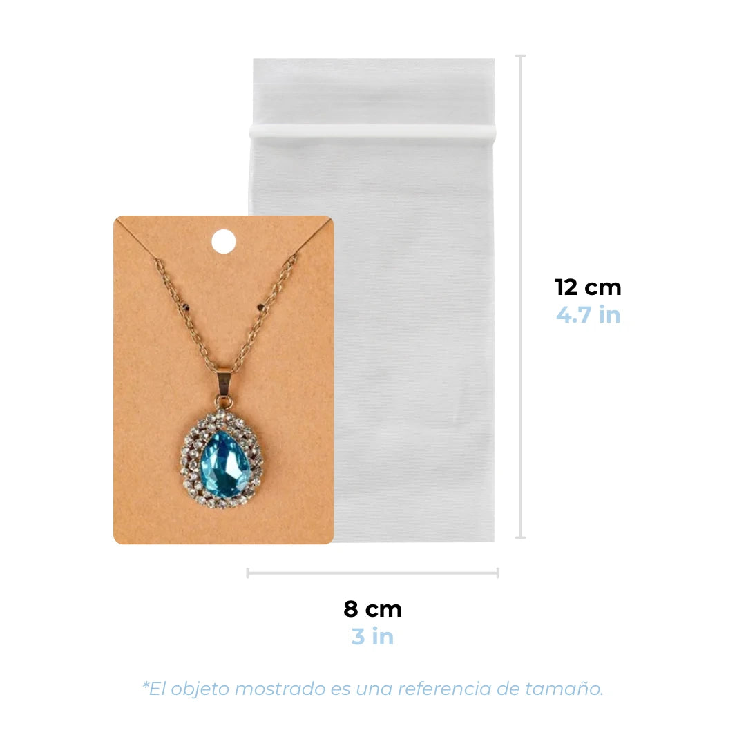 8 x 12 cm - Bolsas de Plástico con Cierre Ziploc