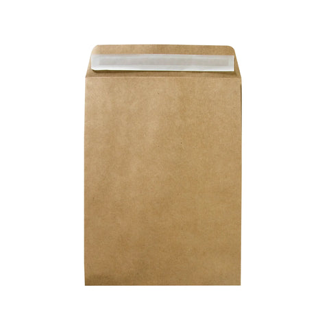 23 x 30 cm Bolsas de Papel con Fuelle para Envíos | Paquete de 200 | Papel Kraft | Café | Fuelle para Mayor Espacio