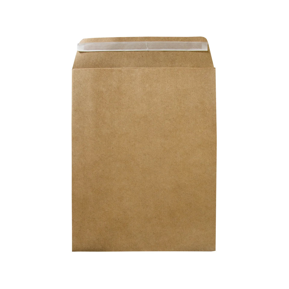 25 x 33 cm Bolsas de Papel con Fuelle para Envíos | Paquete de 200 | Papel Kraft | Café | Fuelle para Mayor Espacio