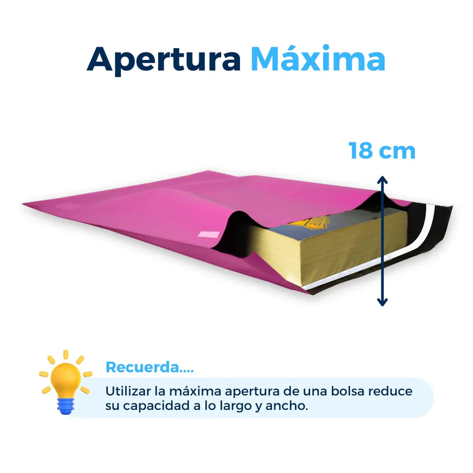 25 x 33 cm - Bolsas para Envíos Rosas | Paquete de 100 | Premium