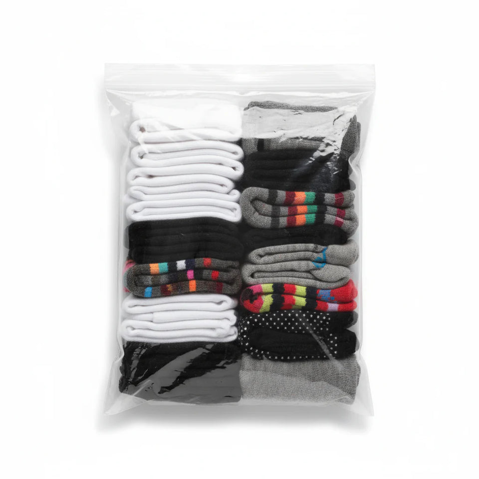 20 x 25 cm - Bolsas de Plástico con Cierre Ziploc | Paquete de 1000 | Transparente | Tipo Ziploc