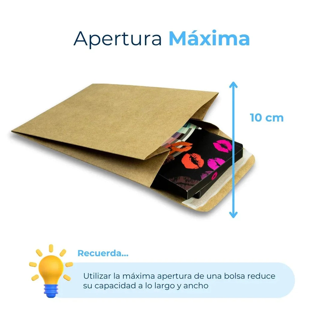 13 x 18 cm - #1 Bolsas de Papel con Fuelle para Envíos