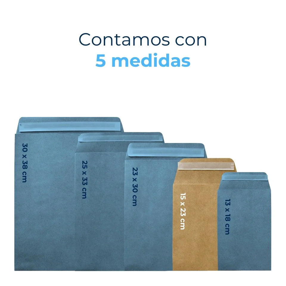 15 x 23 cm Bolsas de Papel con Fuelle para Envíos | Paquete de 400 | Papel Kraft | Café | Fuelle para Mayor Espacio