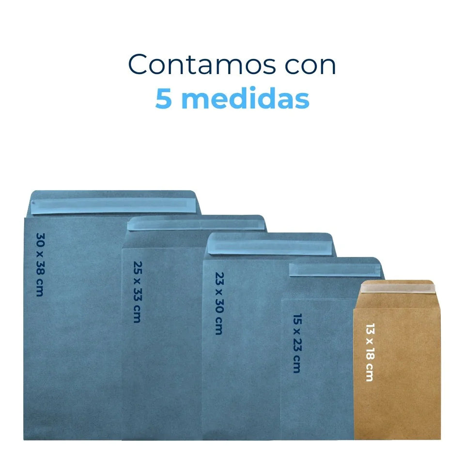 13 x 18 cm Bolsas de Papel con Fuelle para Envíos | Paquete de 400 | Papel Kraft | Café | Fuelle para Mayor Espacio