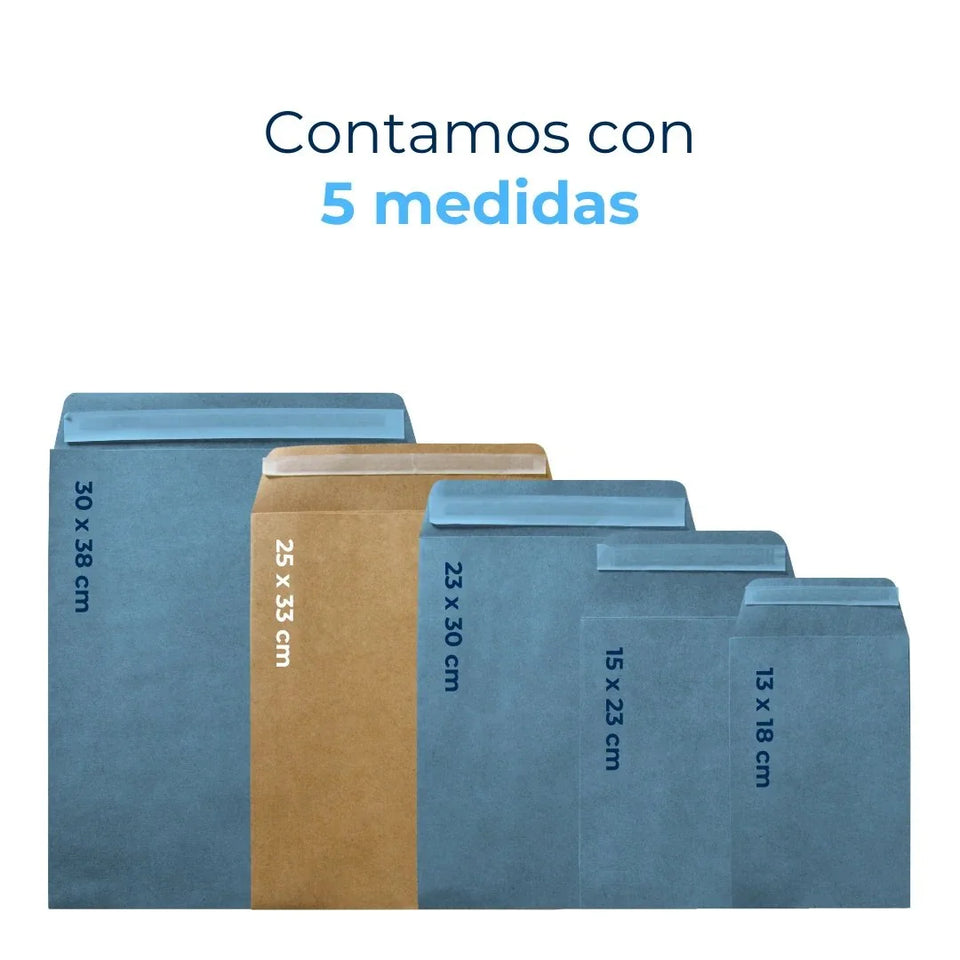 25 x 33 cm Bolsas de Papel con Fuelle para Envíos | Paquete de 200 | Papel Kraft | Café | Fuelle para Mayor Espacio