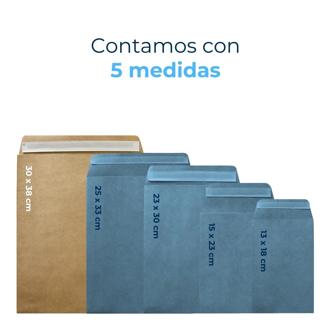 30 x 38 cm - #5 Bolsas de Papel con Fuelle para Envíos