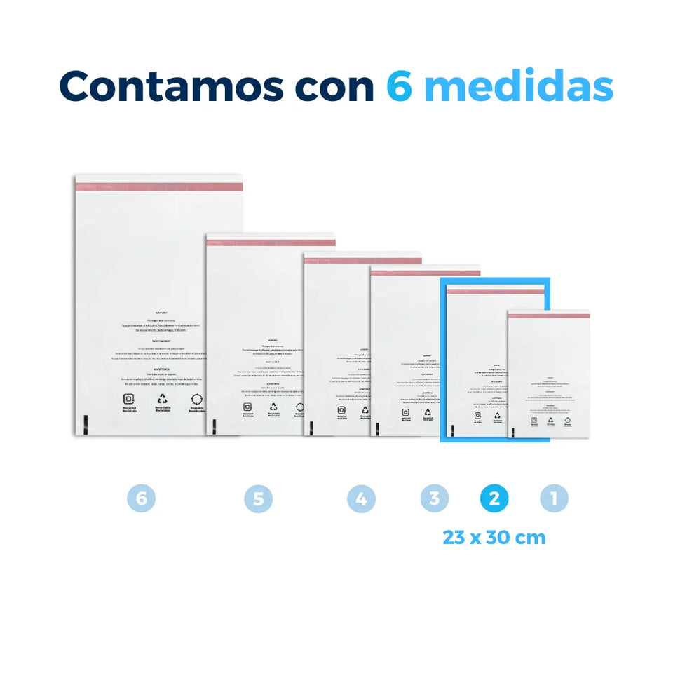 23 x 30 cm - Bolsas con Advertencia de Asfixia | Paquete de 100 | Transparente