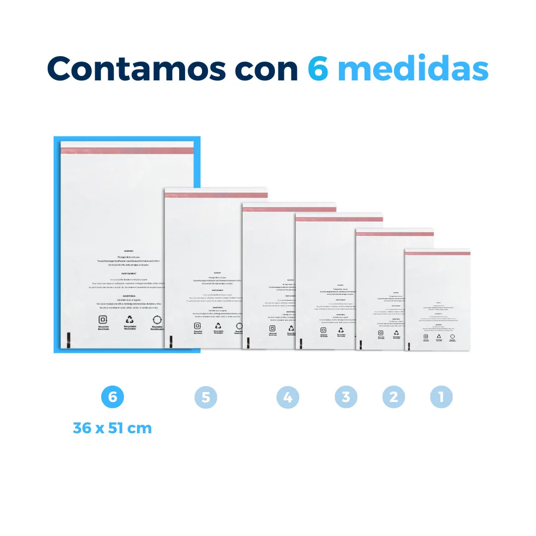 36 x 51 cm - Bolsas con Advertencia de Asfixia