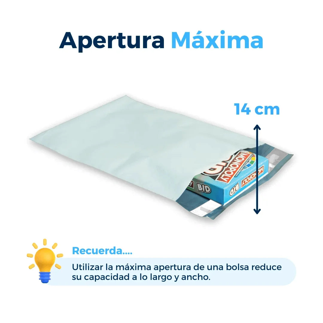 19 x 26 cm - Bolsas para Envíos Premium Recicladas | Paquete de 100 | Blanca