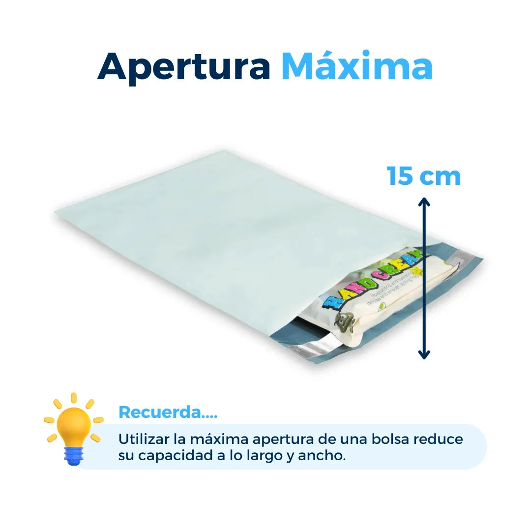 22 x 30 cm - Bolsas para Envíos Premium Recicladas | Paquete de 100 | Blanca