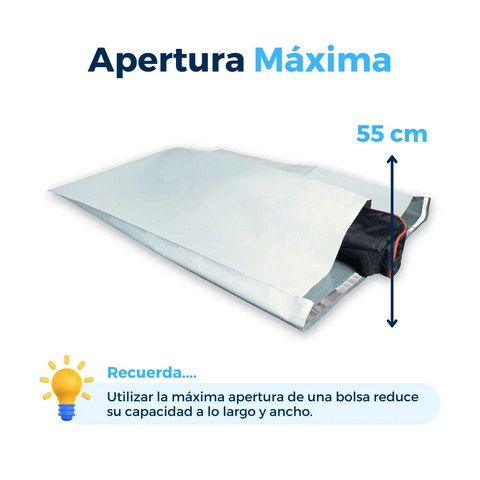 67 x 72 cm - Bolsas para Envíos Premium Recicladas | Paquete de 100 | Blanca