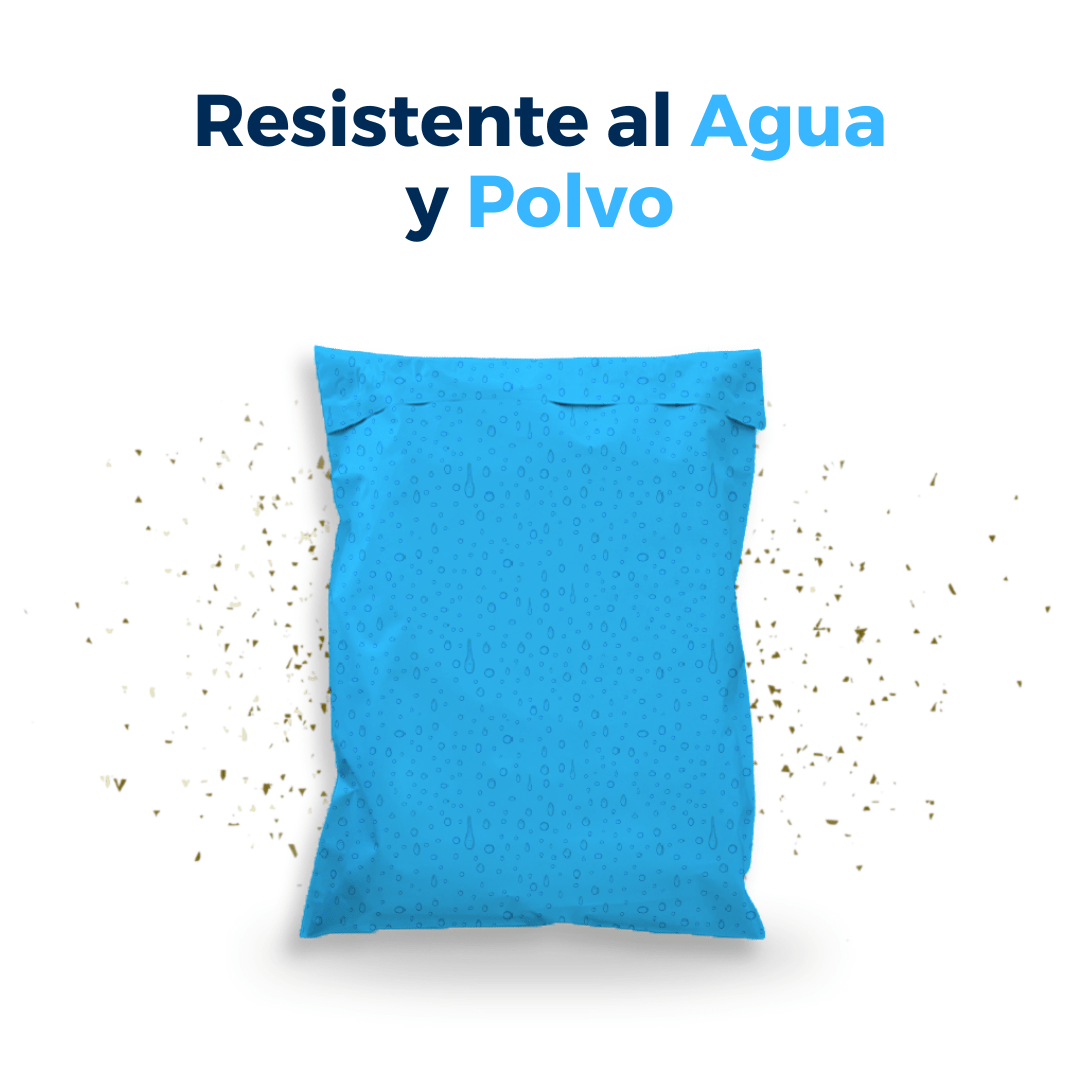 Bolsas para envíos azules resistentes al agua y polvo. Para Paquetes.