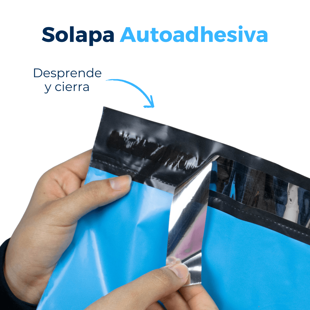 Bolsas para envíos moradas con solapa autoadhesiva. Desprende y cierra. Para Paquetes.