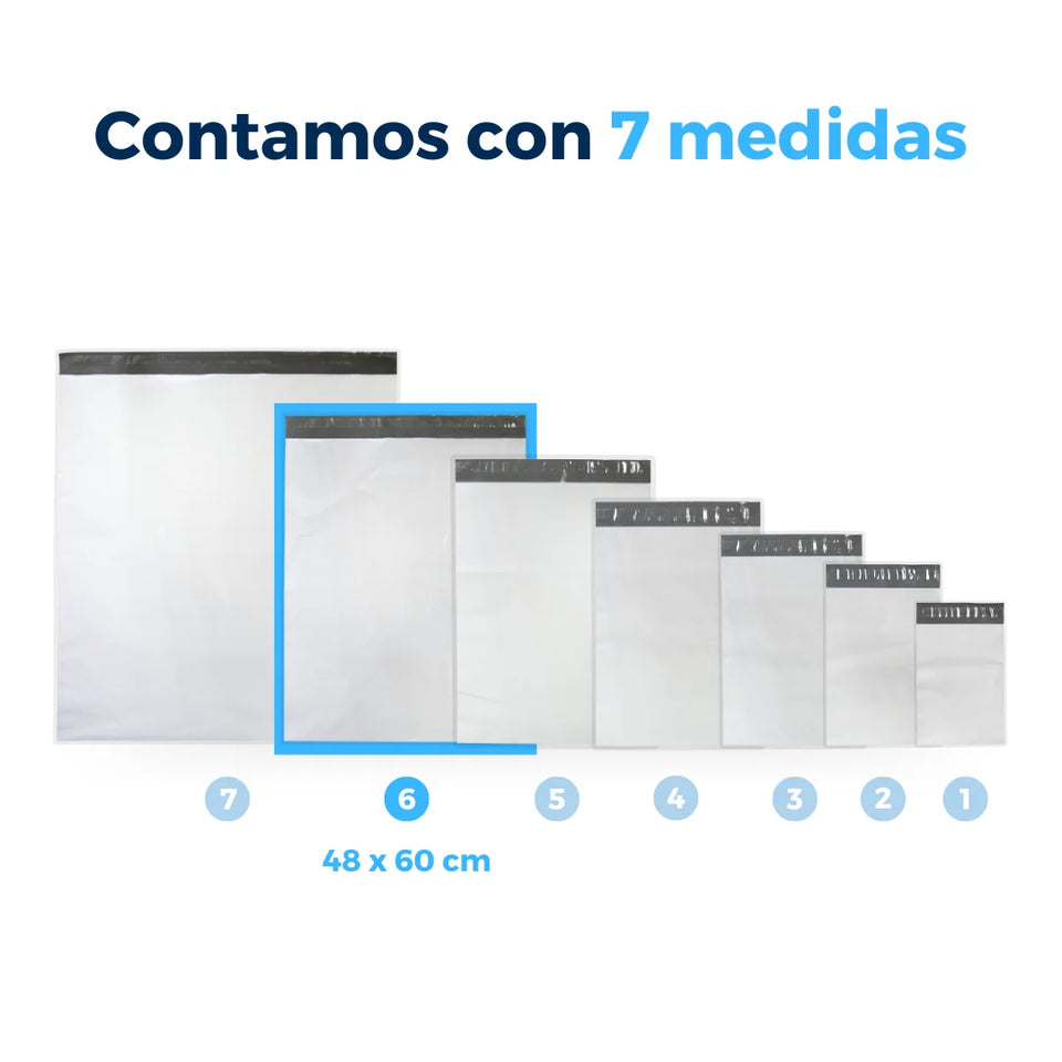 48 x 60 cm - Bolsas para Envíos Premium | Paquete de 100 | Blanca