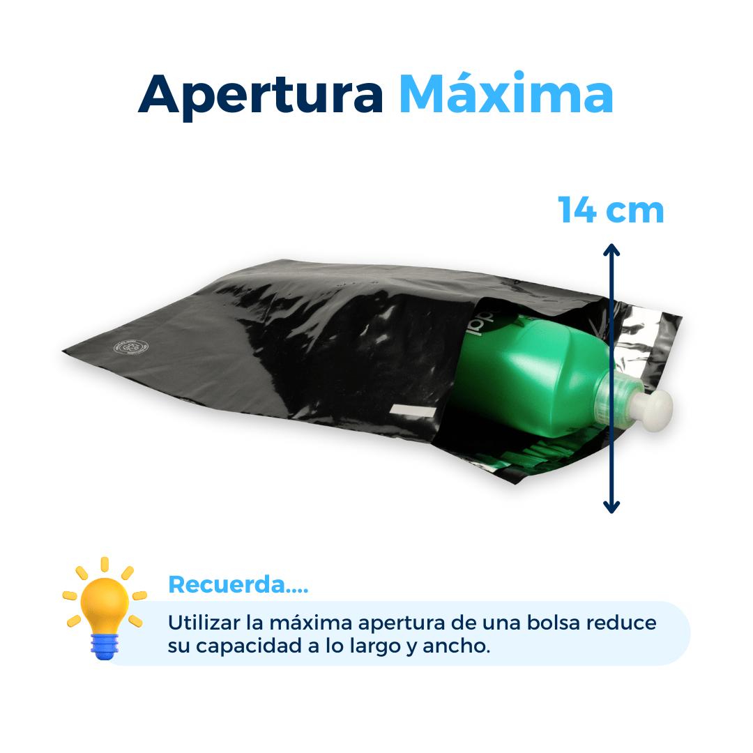 Bolsas para envíos color negro, 19 x 26 cm. Para Paquetes.