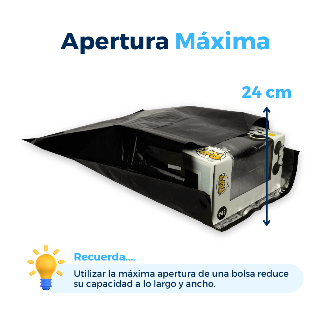 30 x 40 cm - Bolsas para Envíos Negras | Paquete de 100 | Premium