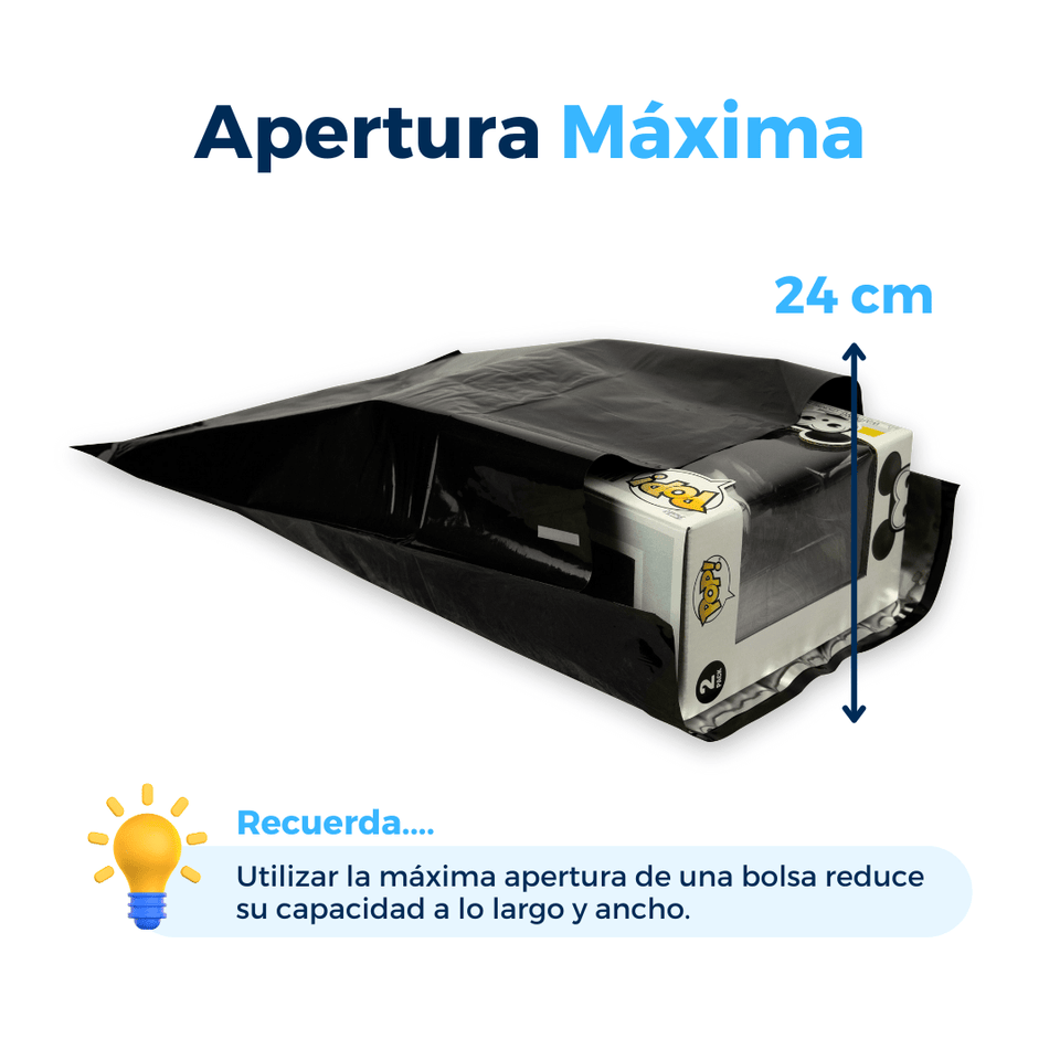30 x 40 cm - Bolsas para Envíos Negras | Paquete de 100 | Premium