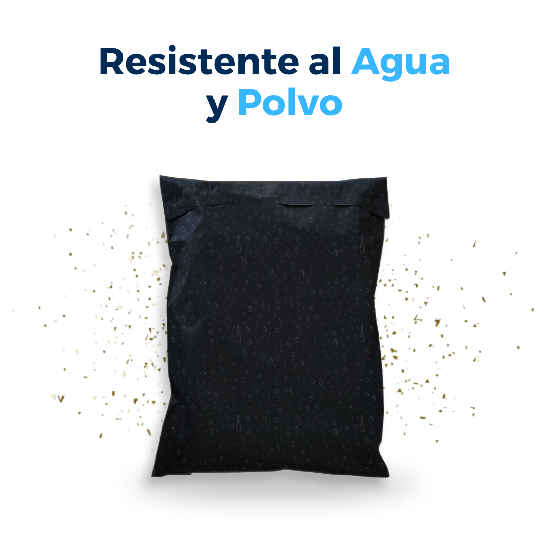 Bolsas para envíos color negro resistentes al agua y al polvo. Para Paquetes.