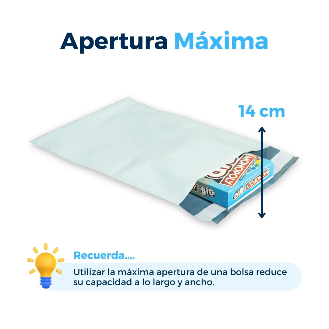 19 x 26 cm - Bolsas para Envíos Básicas | Paquete de 100 | Blanca