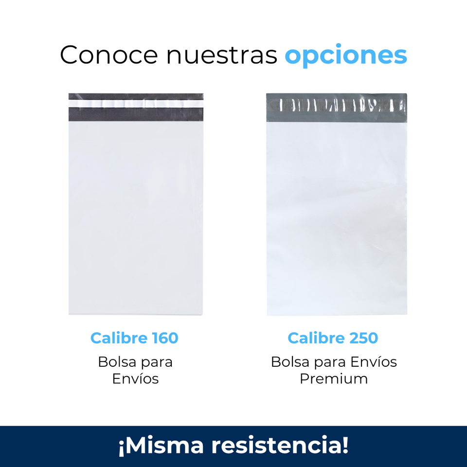 22 x 30 cm - Bolsas para Envíos Básicas | Paquete de 100 | Blanca