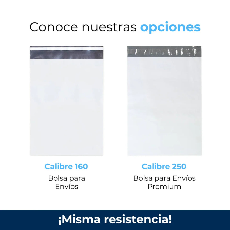 30 x 40 cm - Bolsas para Envíos Básicas | Paquete de 100 | Blanca