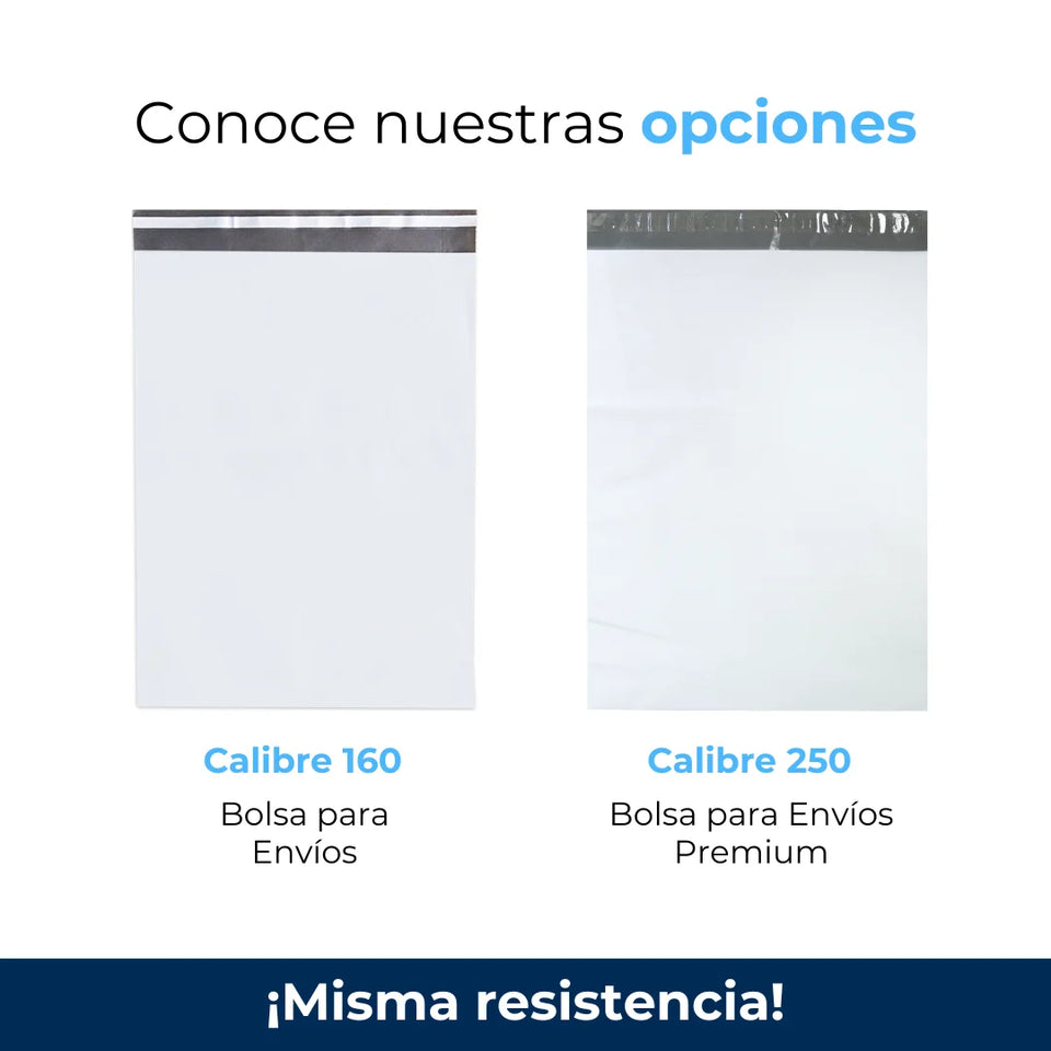 37 x 48 cm - Bolsas para Envíos Básicas | Paquete de 100 | Blanca