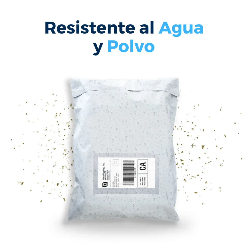 30 x 40 cm - Bolsas para Envíos Premium Recicladas con Portaguía | Paquete de 100 | Blanca