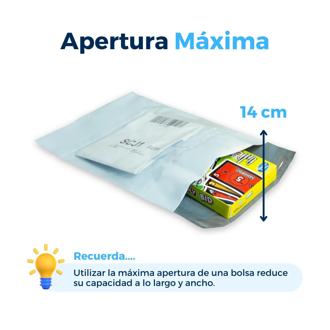 19 x 26 cm - Bolsas para Envíos con Portaguía | Paquete de 100 | Blanca | Portaguía (premium)