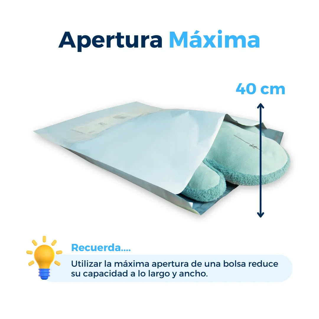 48 x 60 cm - Bolsas para Envíos con Portaguía | Paquete de 100 | Blanca | Portaguía (premium)