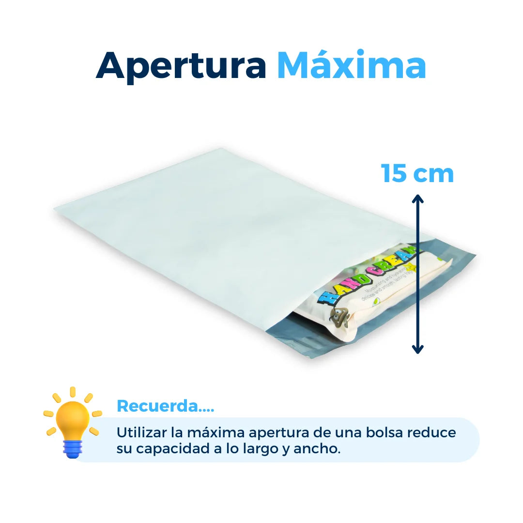 22 x 30 cm - Bolsas para Envíos Premium | Paquete de 100 | Blanca