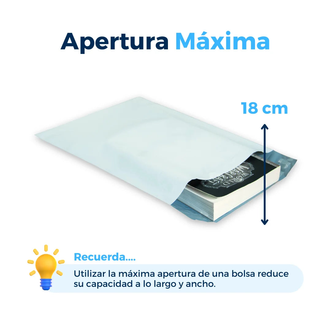 25 x 33 cm - Bolsas para Envíos Premium | Paquete de 100 | Blanca