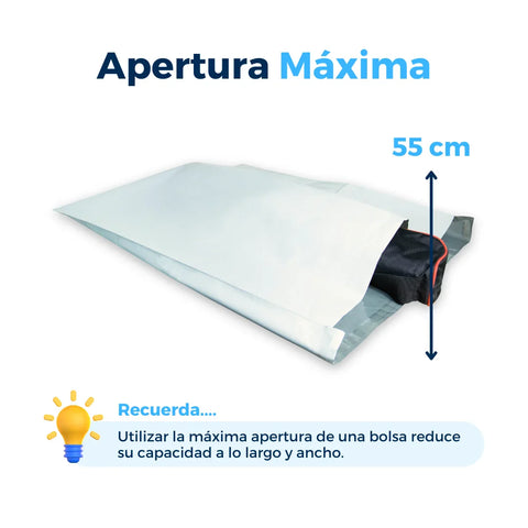 67 x 72 cm - Bolsas para Envíos Premium | Paquete de 100 | Blanca