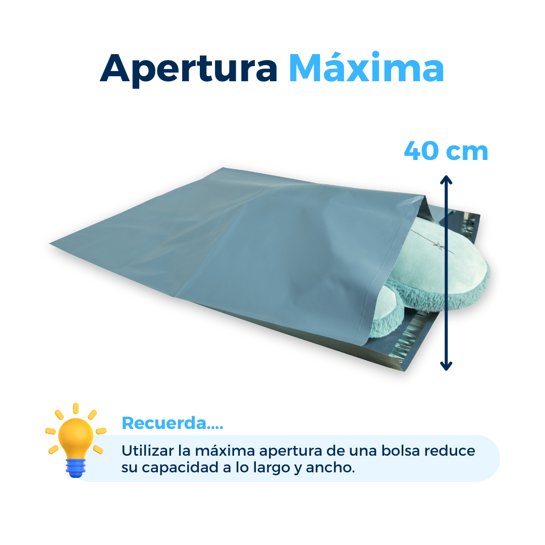 48 x 60 cm - Bolsas para Envíos Ecológicas | Paquete de 100 | Gris