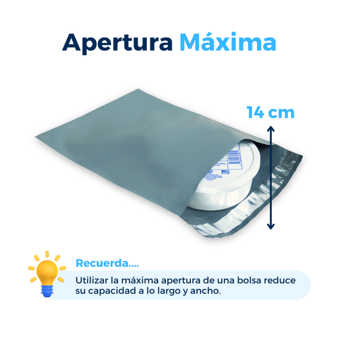 19 x 26 cm - Bolsas para Envíos Ecológicas | Paquete de 100 | Gris