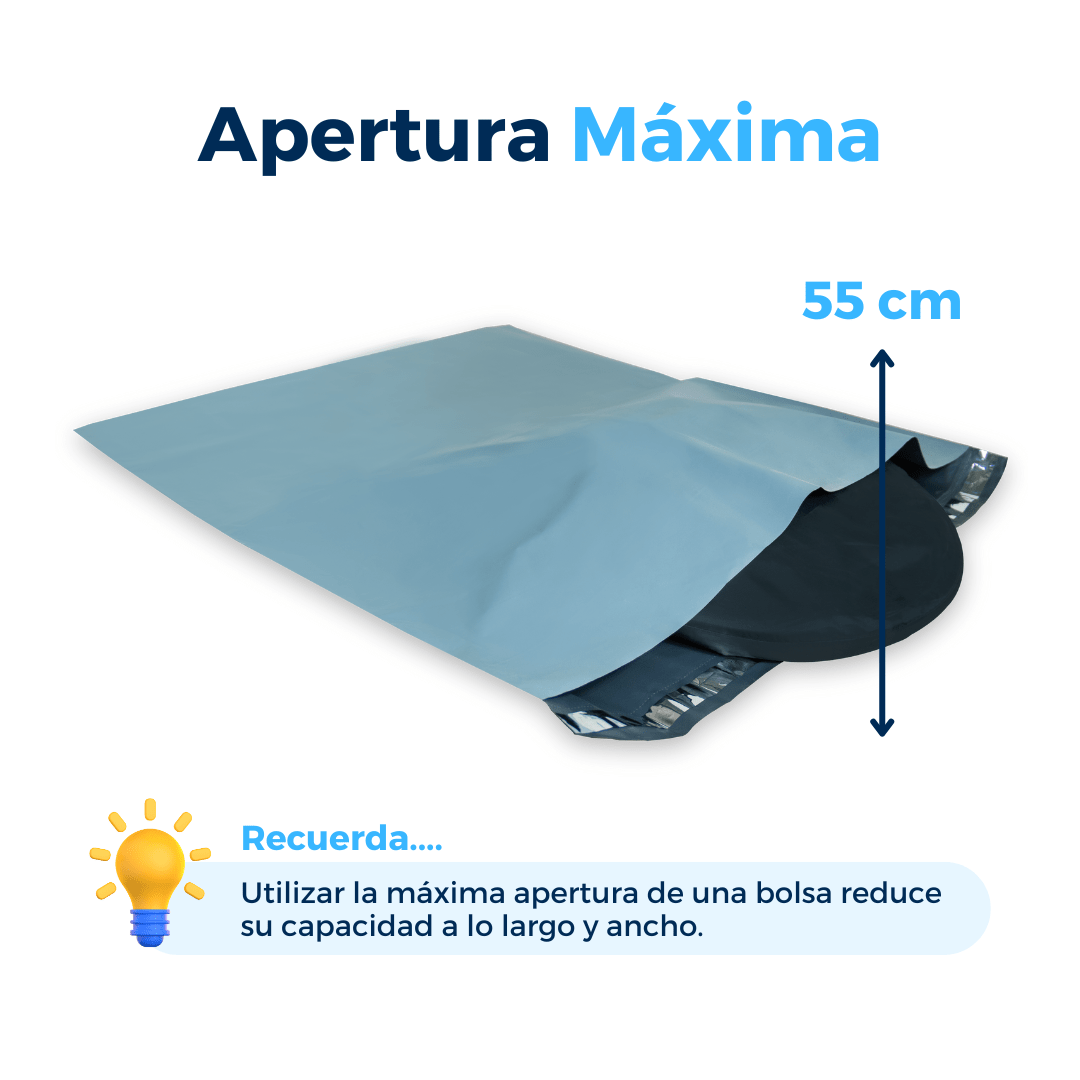 67 x 72 cm - Bolsas para Envíos Ecológicas | Paquete de 100 | Gris