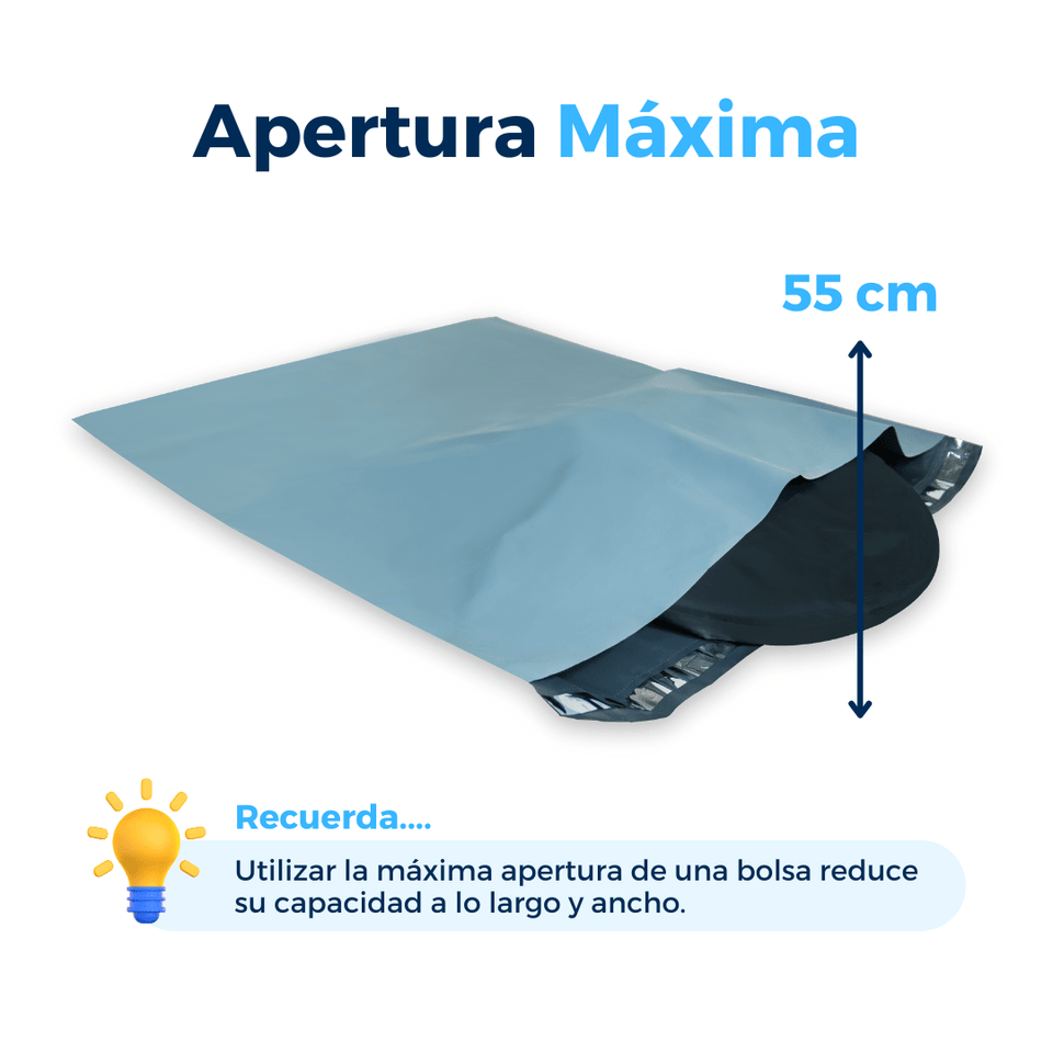 67 x 72 cm - Bolsas para Envíos Ecológicas | Paquete de 100 | Gris
