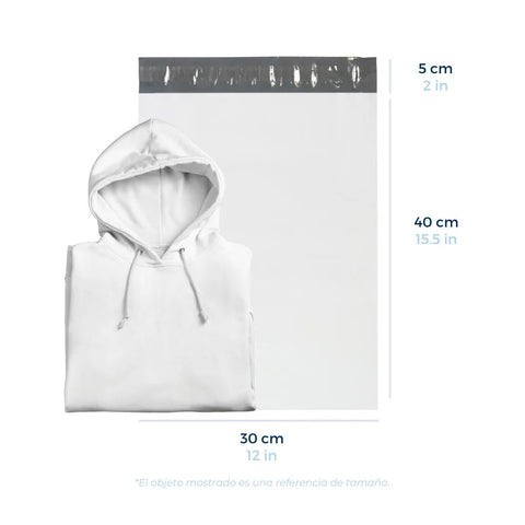 30 x 40 cm - Bolsas para Envíos Premium | Paquete de 100 | Blanca