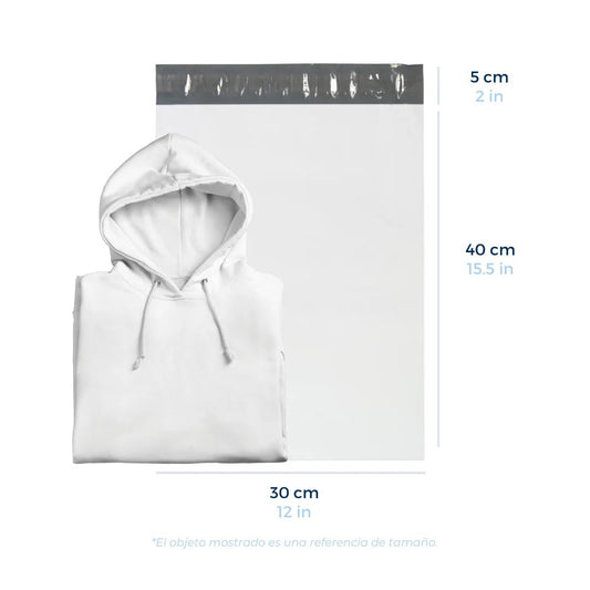 30 x 40 cm - Bolsas para Envíos Premium | Paquete de 100 | Blanca